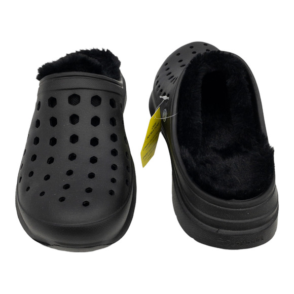 Joybees Black Washable Removable Fur Lined Slip On Garden Clogs Slippers 9 - Picture 6 of 12